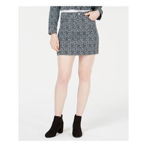 T.D.C. Womens Green Animal Print Mini Pencil Skirt XS